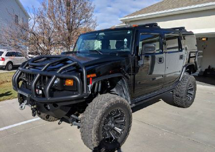 车主爆改防弹款悍马h2