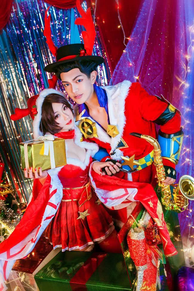 王者荣耀 貂蝉和吕布 圣诞恋歌糖果和我谁更甜蜜