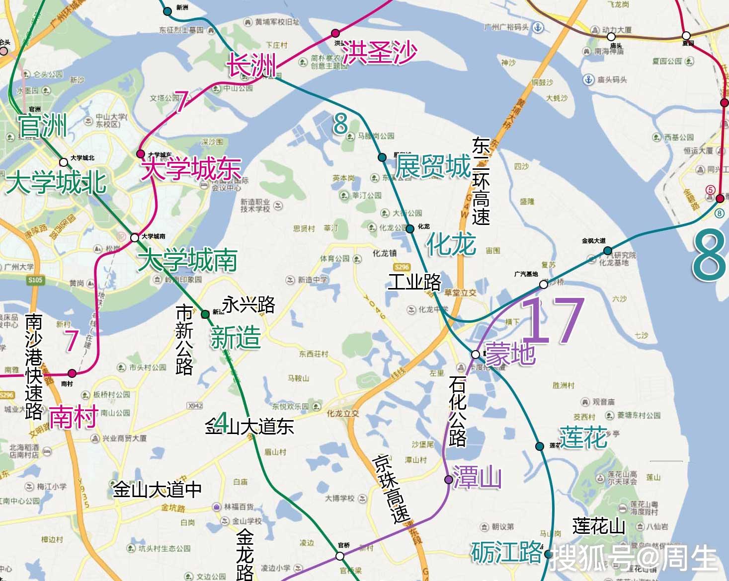 番禺规划出炉9条地铁5条城轨10大重点区域