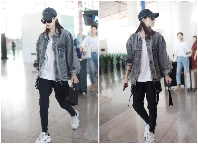 她出道6年芳华是其成名作穿牛仔外套配运动裤气场似大佬