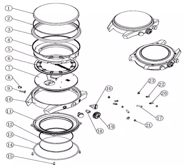 机械手表内部分解图图片