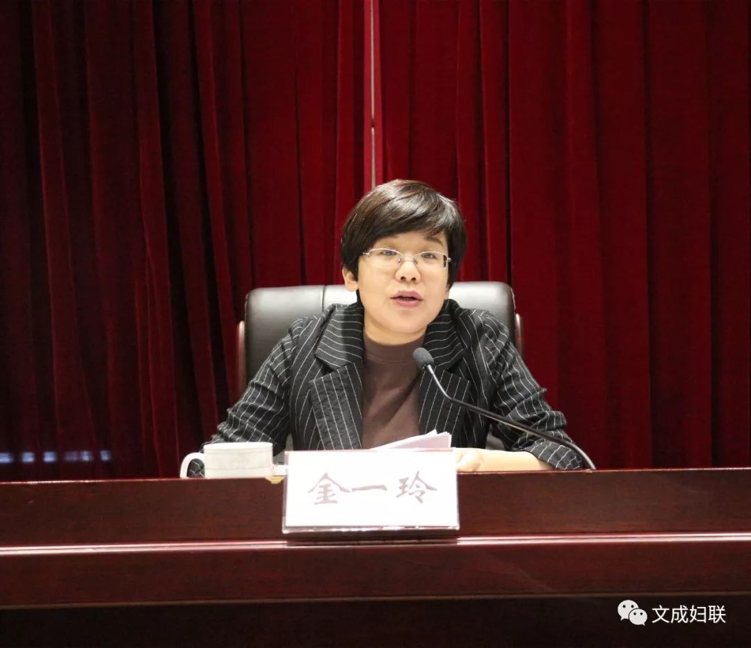 会上,金一玲副县长充分肯定了2018年县政府妇儿工委