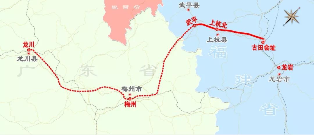 跨省大通道龙龙铁路福建段动工结束上杭县城武平没有铁路历史