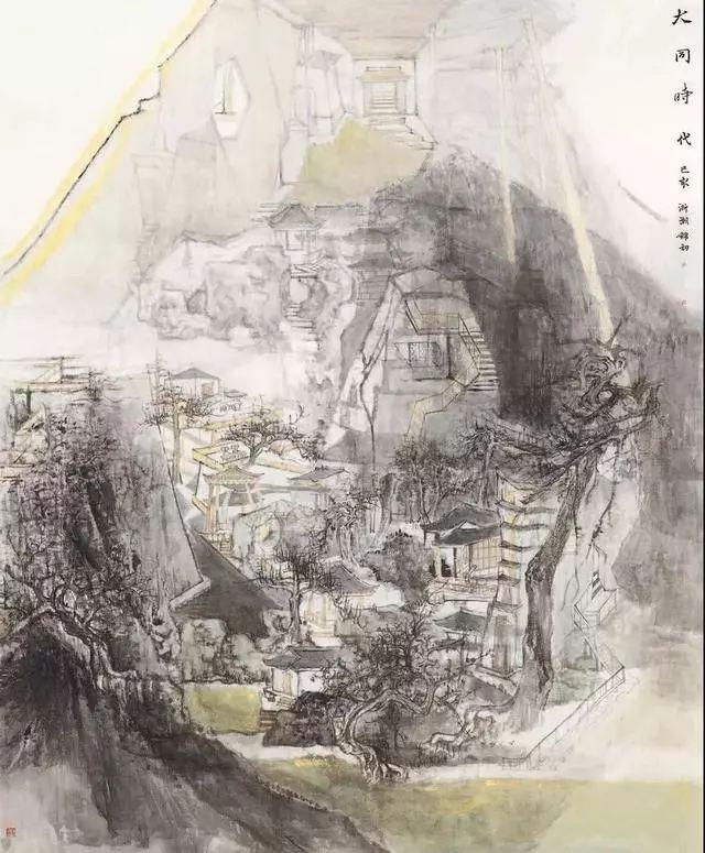 中国画春雨牧歌 蔺国杰 230cm×200cm 中国画春意正当时 石劲松 230cm