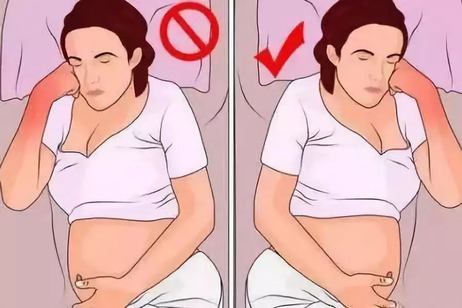 孕晚期睡觉姿势示意图图片