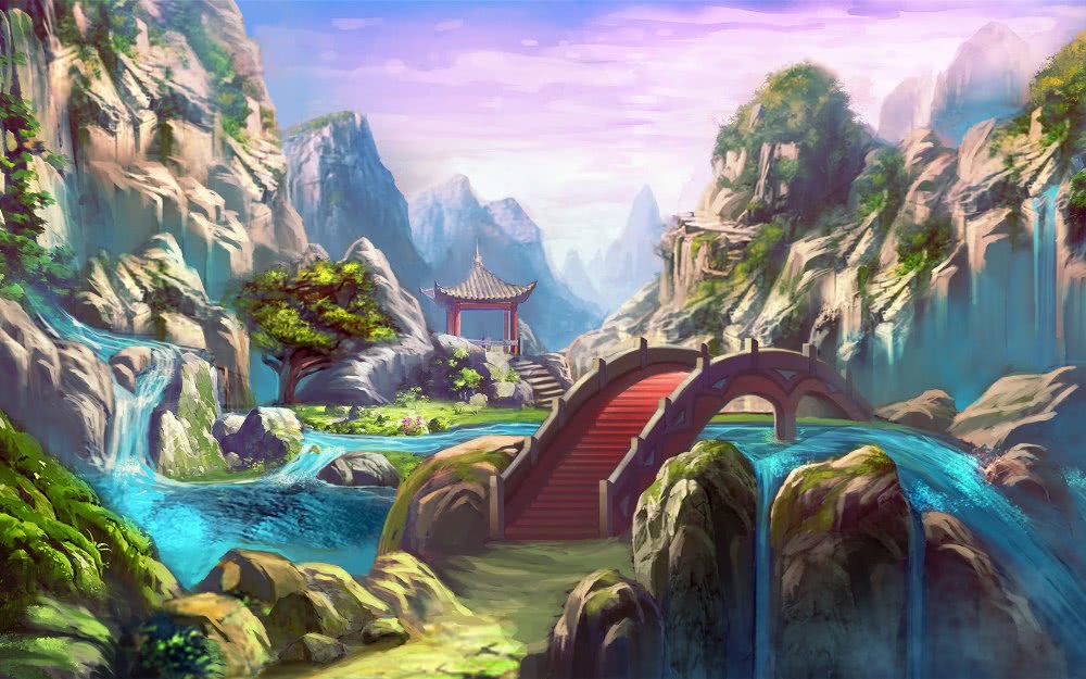 游戏仙境奇景高清壁纸:一组清新好看的场景图