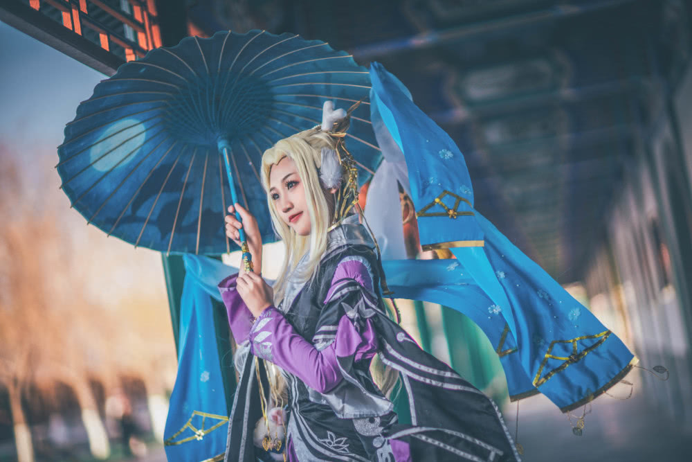 剑网三:朔雪万花萝莉,伞非常的好看