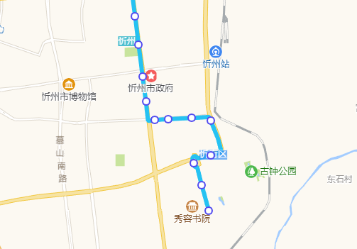 最新忻州城區公交站點詳情及路線軌跡