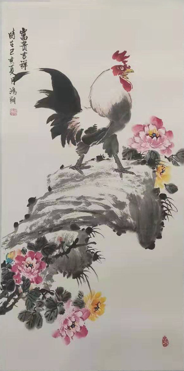 画家李鸿翔神韵和谐栩栩如生