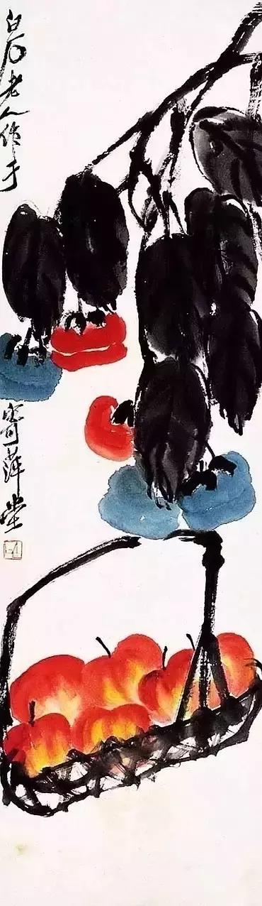书画名家:齐白石"柿柿如意"