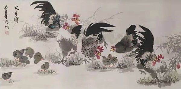 画家李鸿翔神韵和谐栩栩如生