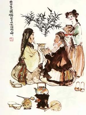 唐代民间斗茶情景——《斗茶图》