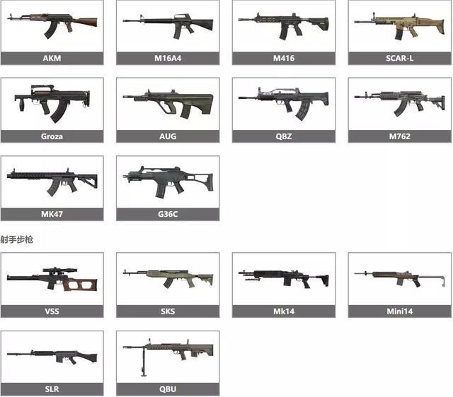 100种枪的名字和图片图片