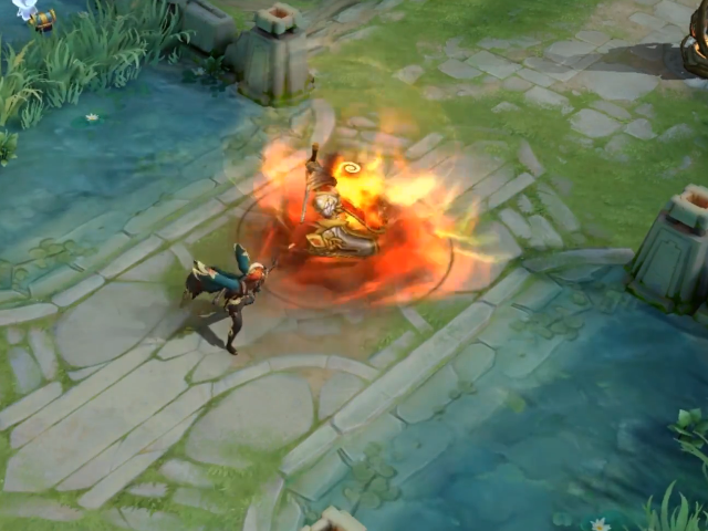 王者荣耀:赤莲之焰皮肤曝光,特效跟原皮无差别,脚下多了莲花