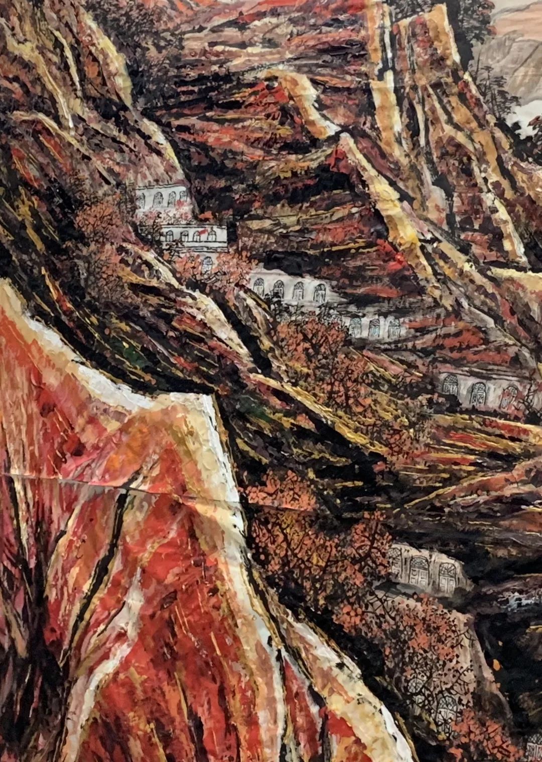 人物喜迎国庆70周年长安籍著名画家李正平先生特创作巨幅延安颂