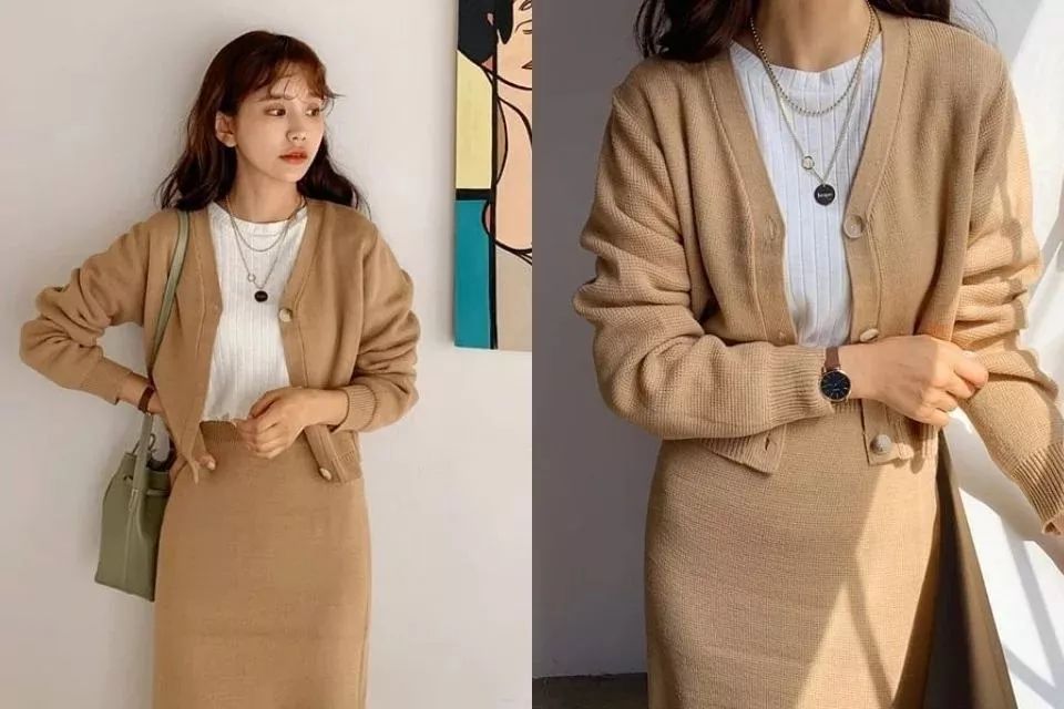 秋冬大势米杏色,奶茶色穿搭图鉴!选对颜色让你更显白