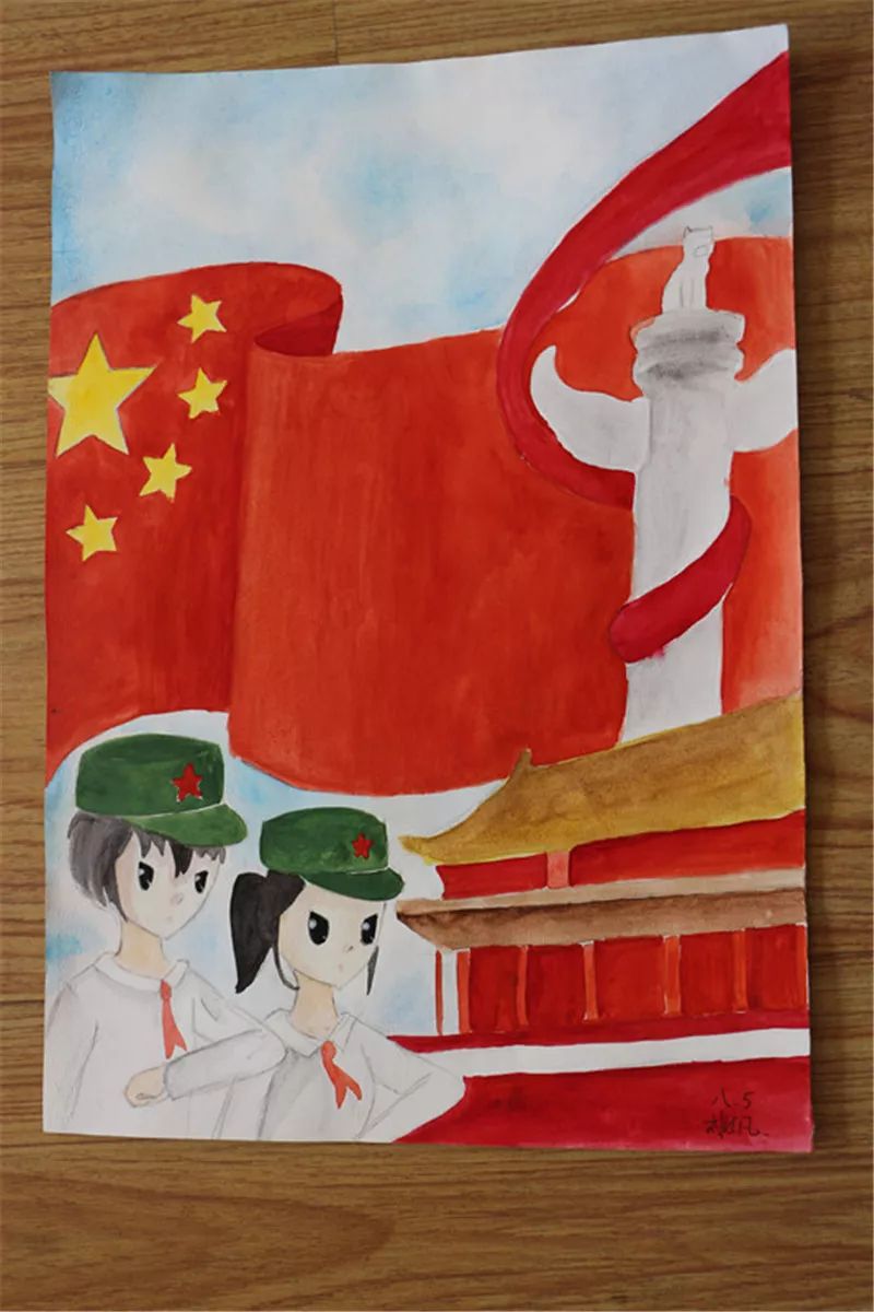 爱国行动六:"我和祖国心连心"主题手抄报我在祖国怀里成长,祖国在我