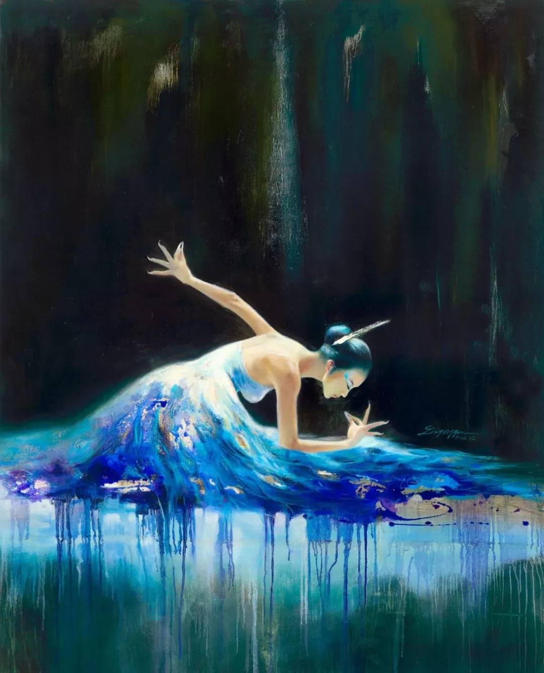 《雀之灵05》李青游很擅长捕捉人物的神采画作里只要