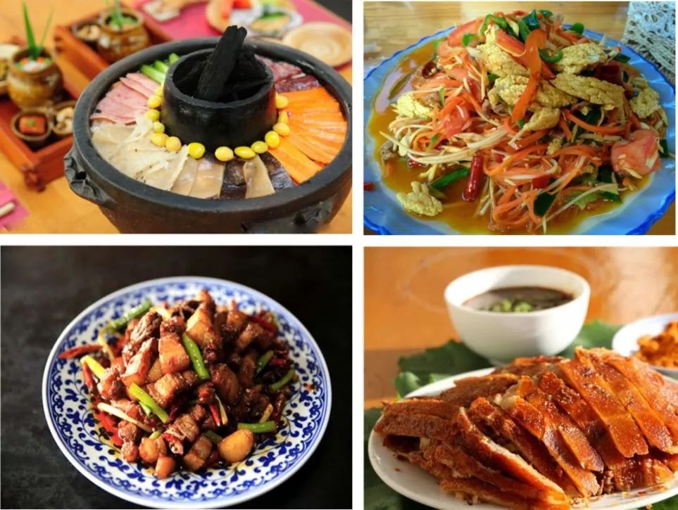 03风味甜食特色菜肴:松花糕,腾冲果脯,八宝饭,甜白酒,和顺头脑特点:各