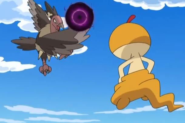 精灵宝可梦图鉴630用骨头来装饰自己的精灵秃鹰娜