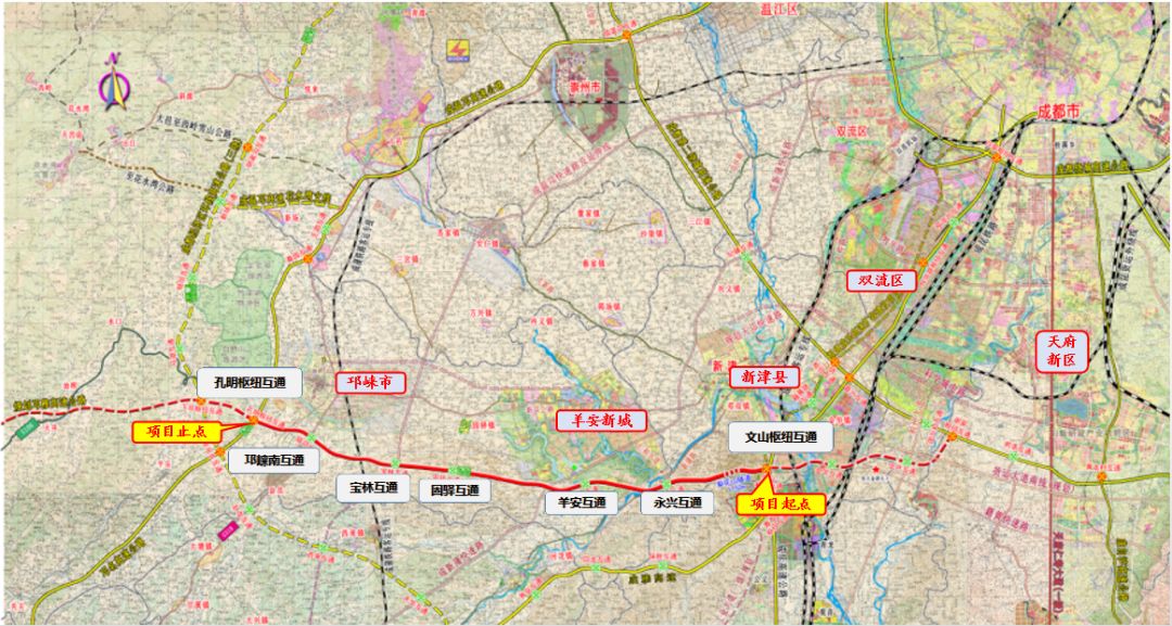 天邛高速详细线路图片