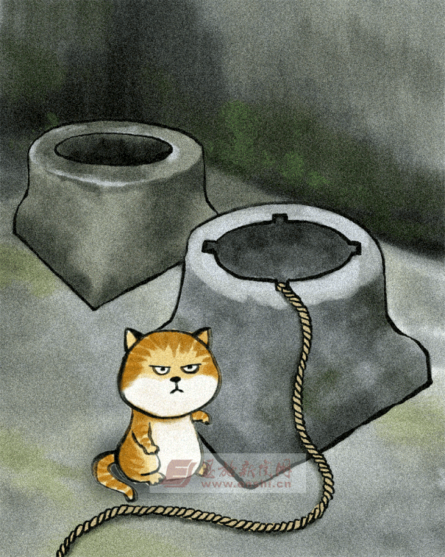 井边搭着条绳子拐过几个转角,果然看见一口水井好像是唐井湾跟着它