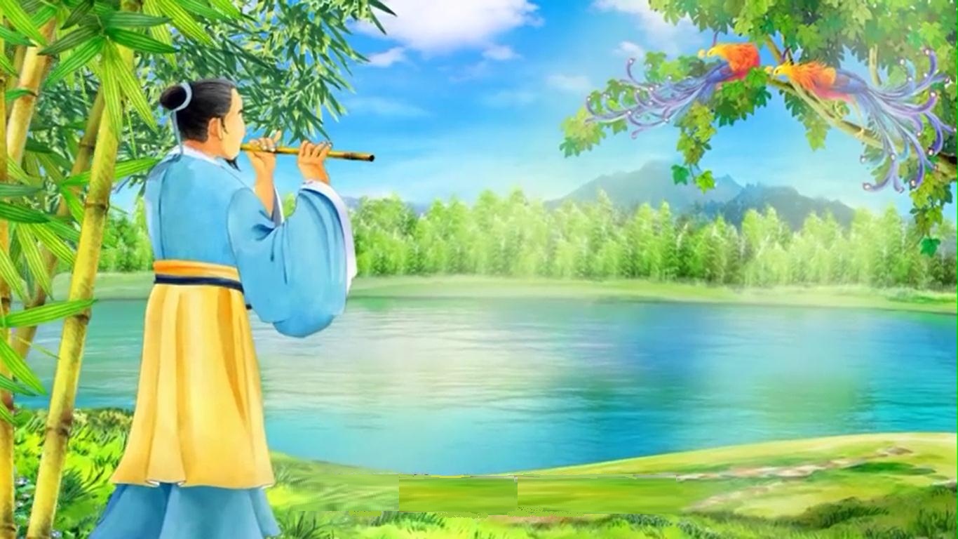 原创凤凰鸣音,截竹作笛:黄帝派伶伦制定音律的故事【组画欣赏】