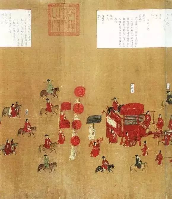 大驾卤簿图书,素绢本着色画卷,纵51.4厘米,横1481厘米.