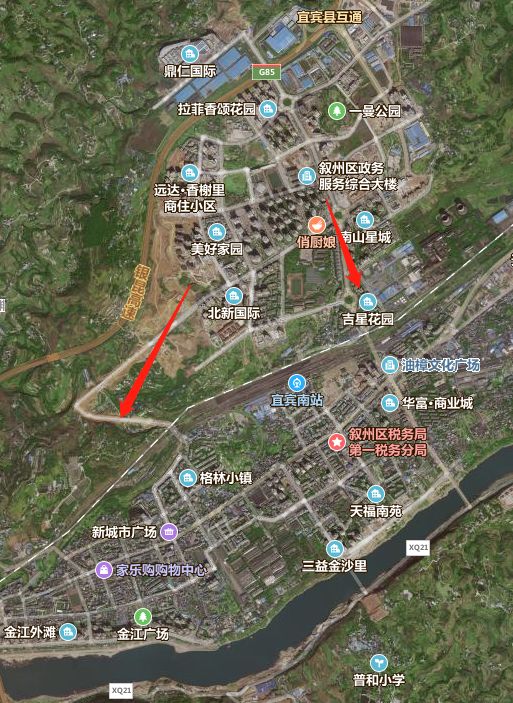 连接城北新区和柏溪老城区宜宾这条路明天正式通车了