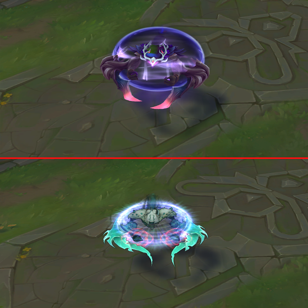 永恒之森梦魇跟万圣节皮肤谁最帅单凭q技能胜负就已一锤定音