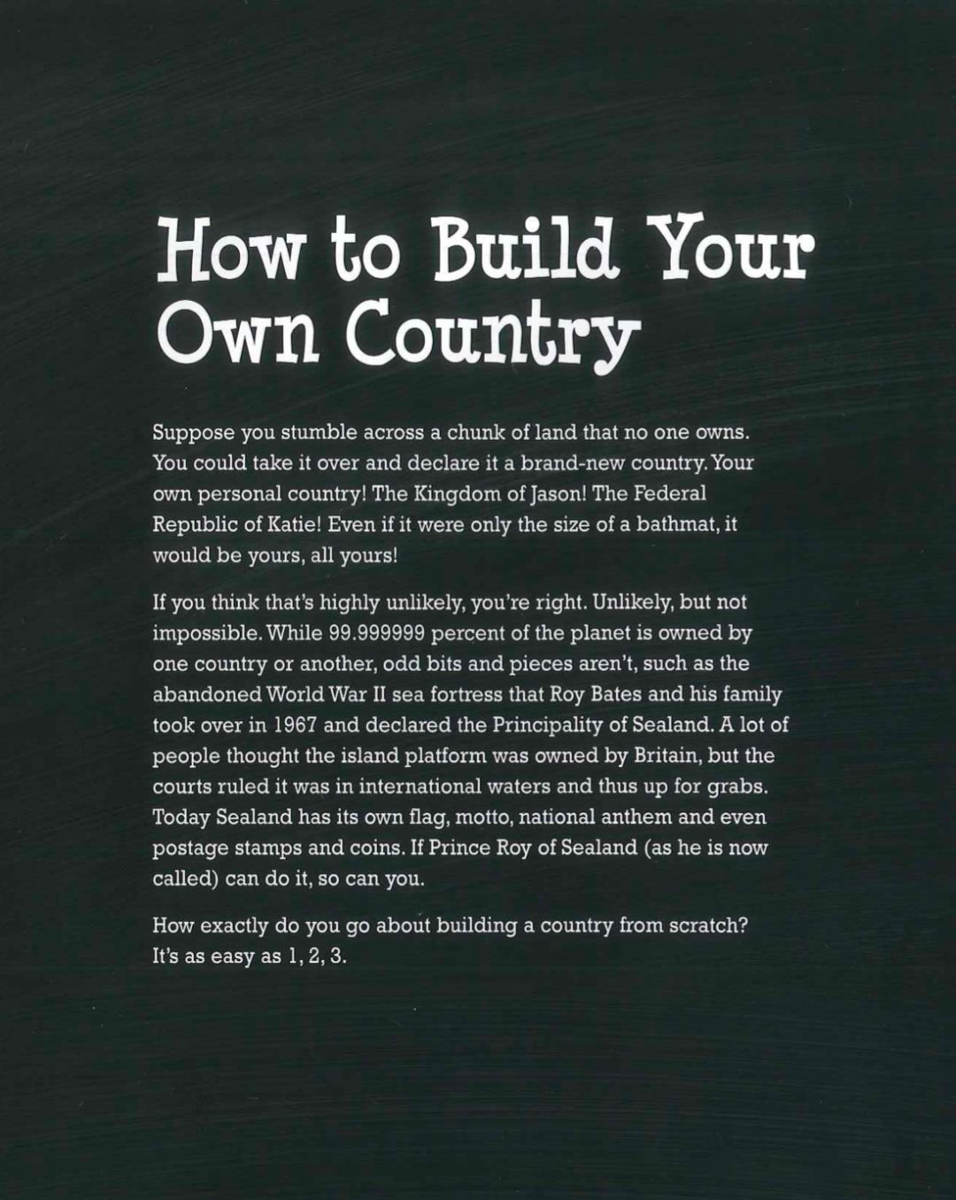 爸爸一个国家是如何成立的呀