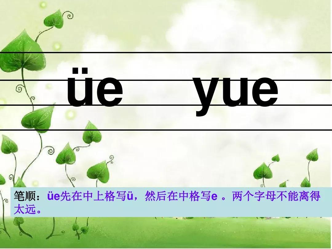 部編版小學一年級上冊語文漢語拼音11ieüeer知識點圖文解讀