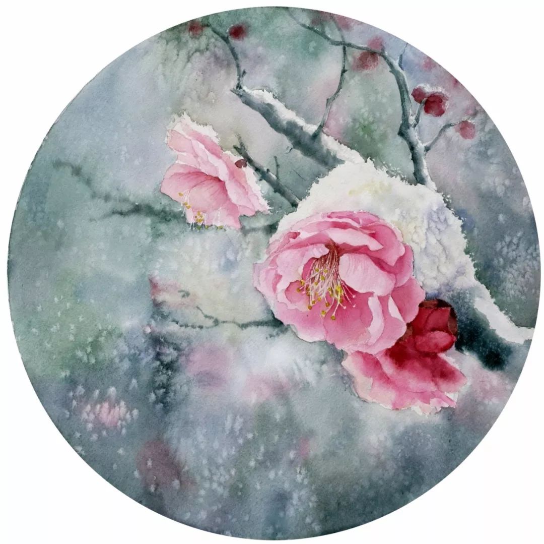 原创王丽莉～从古琴曲《梅花三弄》到水彩画梅