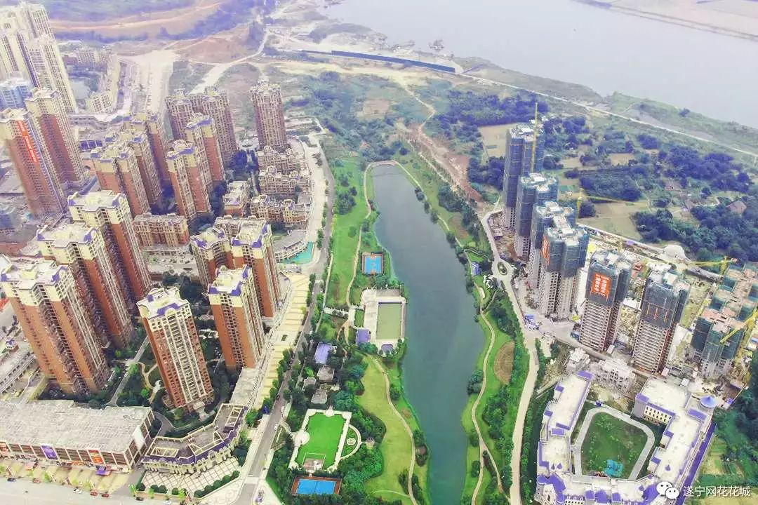 【航拍】鸟瞰遂宁金桥新区全景