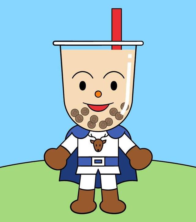 网友自制"珍珠奶茶超人",看起来真的超级可怕