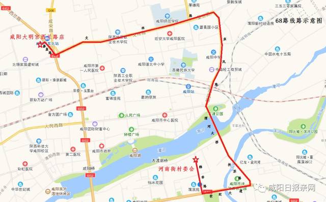 咸阳60路公交车路线图图片