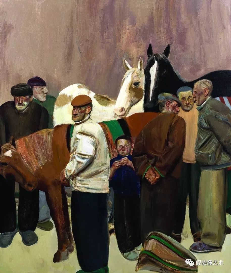 油画无人入睡no·37 刘南一 150cm×150cm 油画瓦扎和牛 杨剑波 200cm