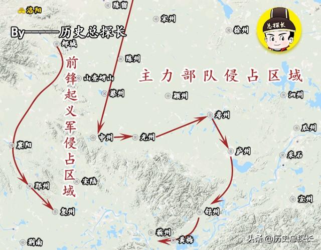 原创地图上的战争唐末农民起义彻底爆发黄巢一路冲杀长安城