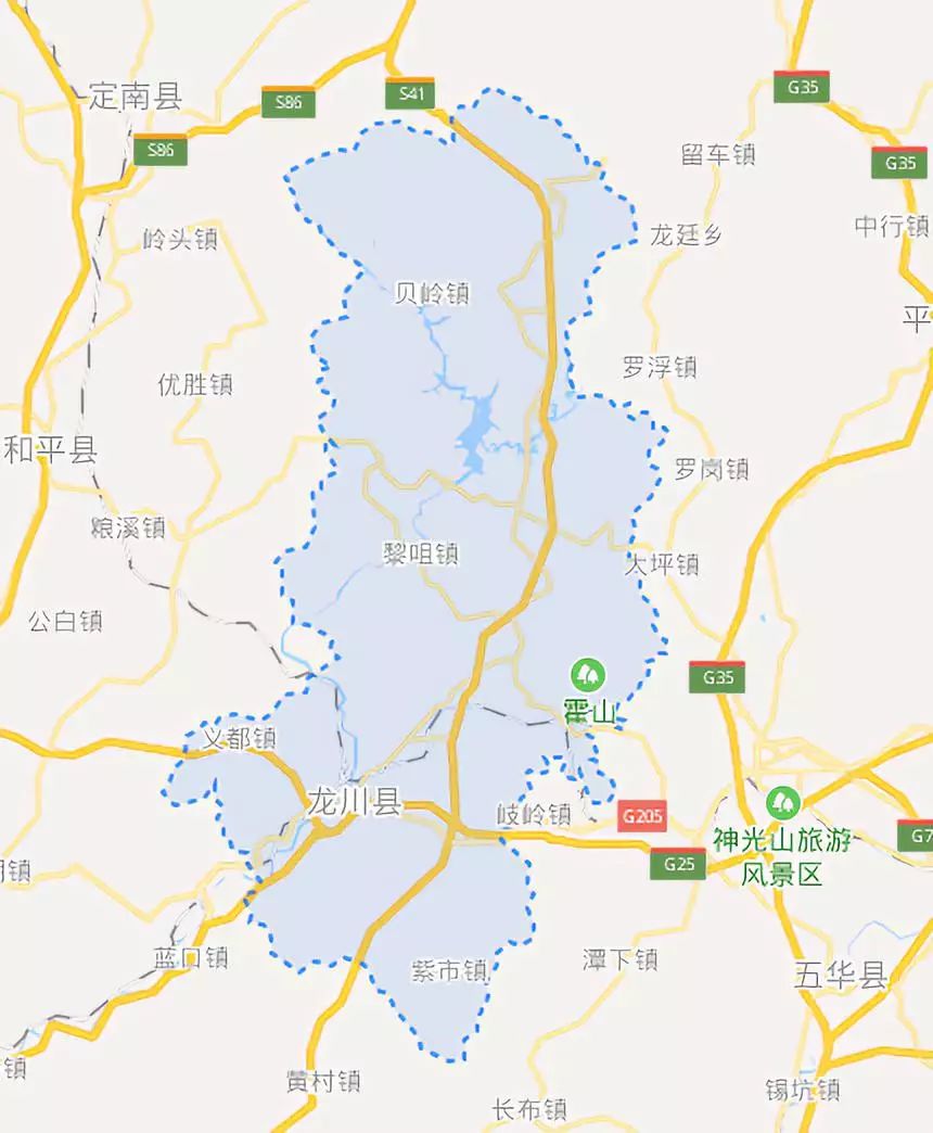龙川县地图 各乡镇图片