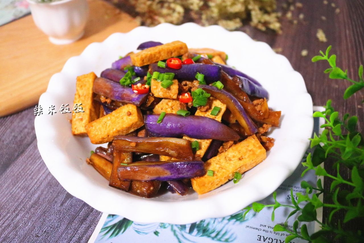 【肉末豆腐烧茄子】