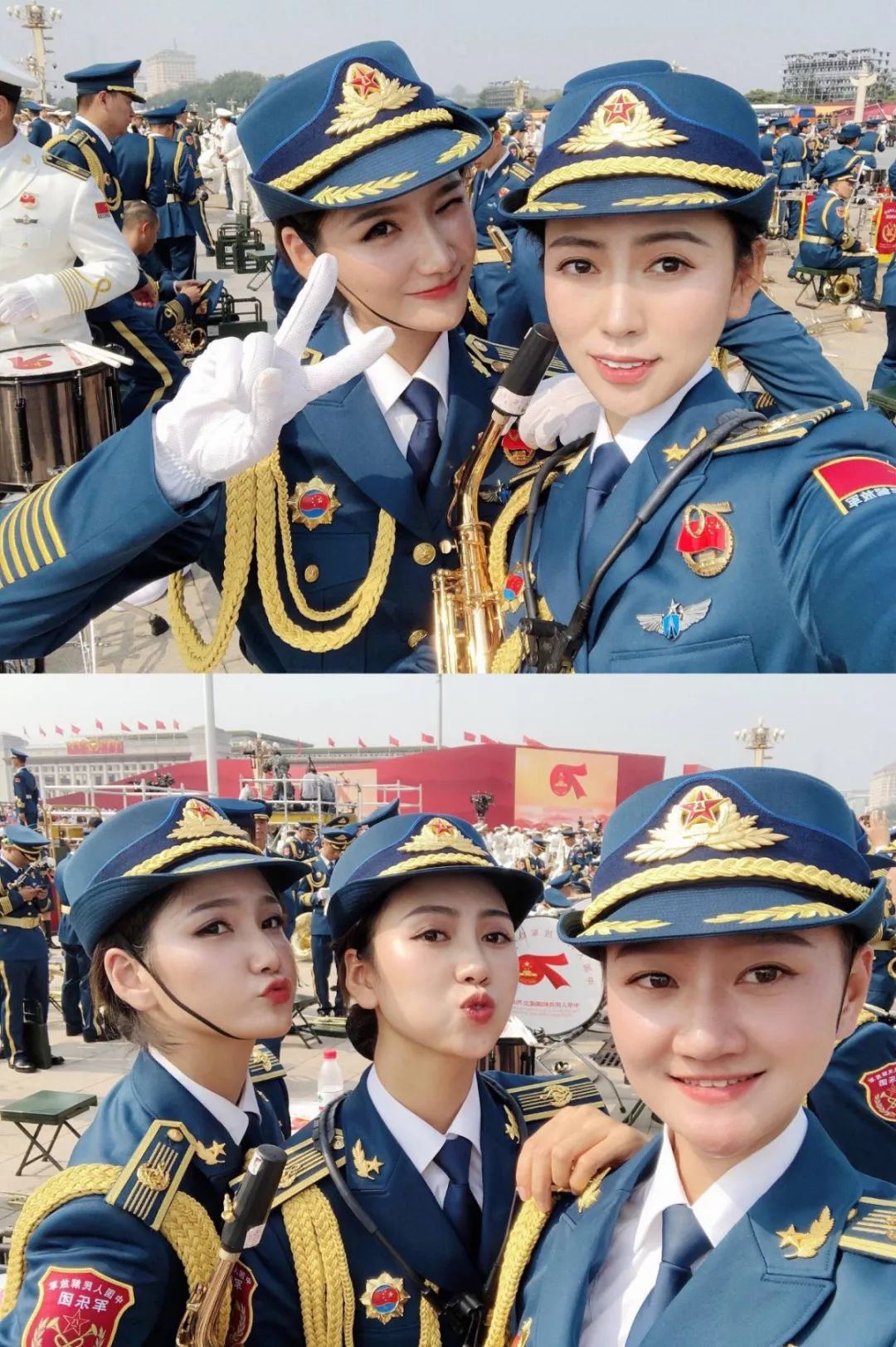 空军军乐团女兵图片