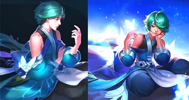 王者荣耀4位英雄新旧版本原画对比芈月辣眼睛庄周真少女