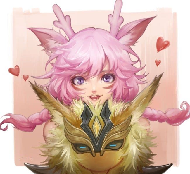 一组王者荣耀同人头像瑶的造型毛绒绒的很可爱啊