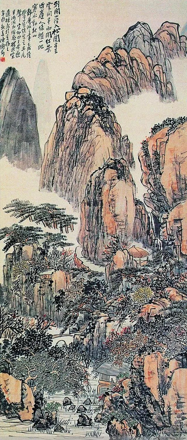 诗意奔放陈师曾山水画