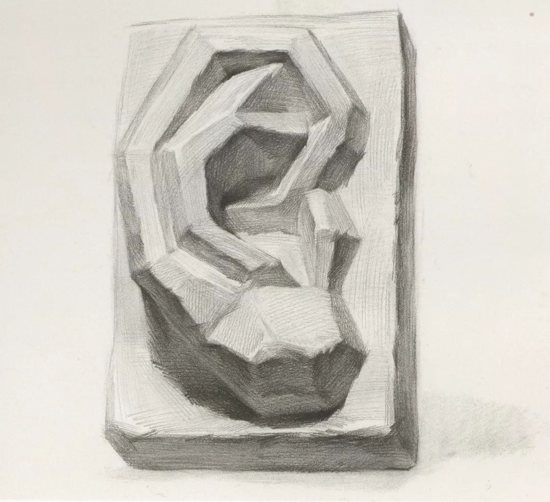 超强干货丨素描石膏像之耳朵的刻画