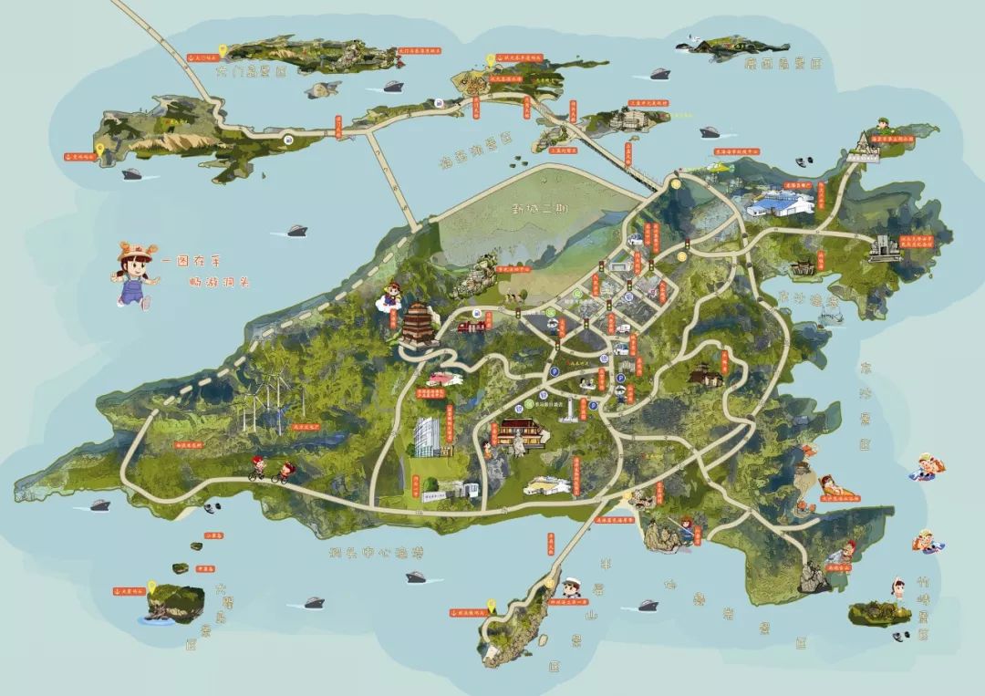 洞头大门岛地图图片