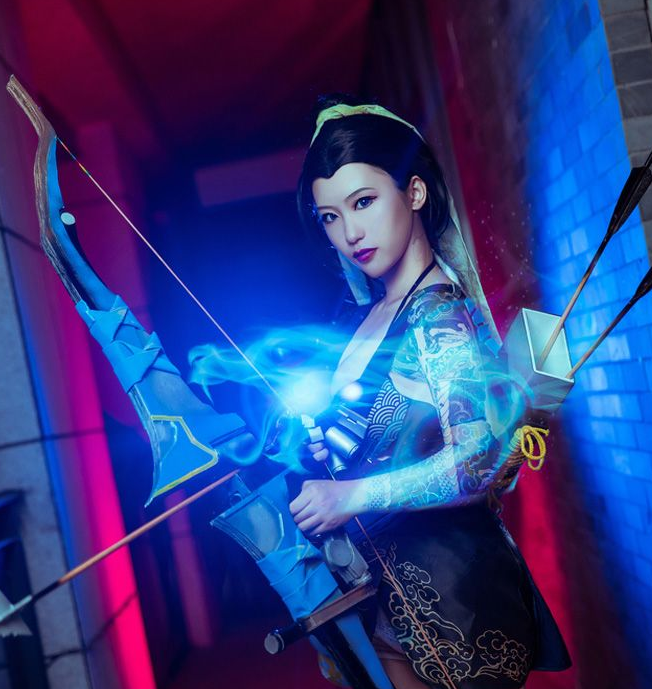 守望先锋女半藏神cos守望先锋最佳表情太可爱了