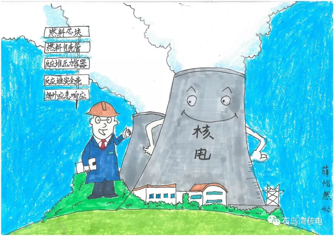 小学生画核电站图片