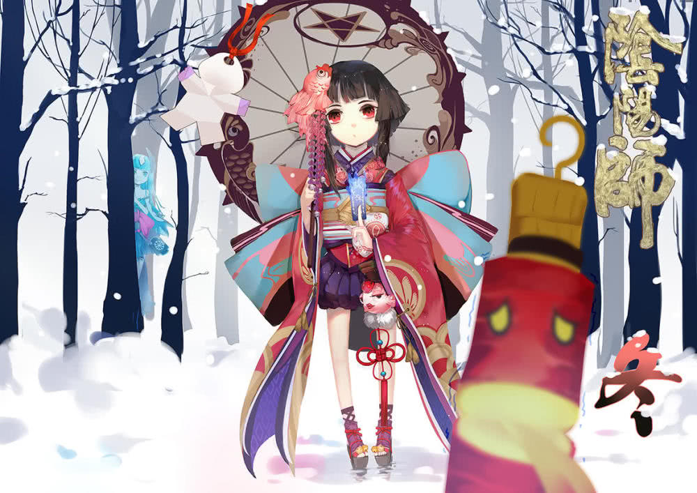 精品游戏角色壁纸来袭:阴阳师,神乐小姐姐的画风好唯美!