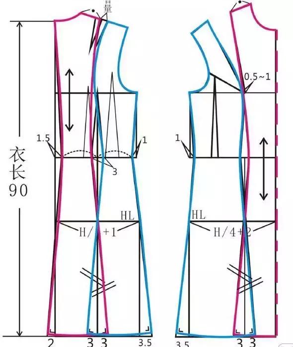 女装经典的衬衫/连衣裙/西服/大衣的款式结构制图_西装